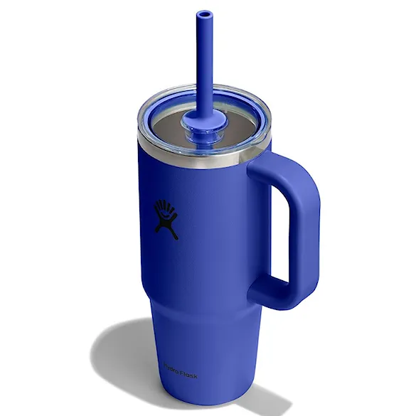 Vacuum Flask Hydro Flask 24 oz Travel Tumbler Clear Lid capri blue - 2
