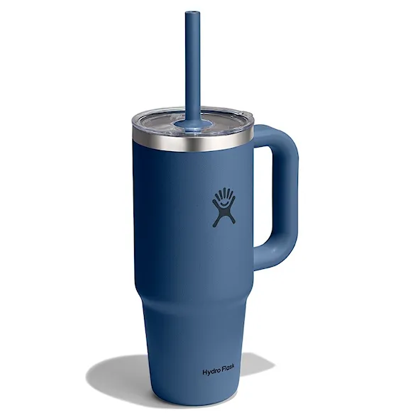 Vacuum Flask Hydro Flask 24 oz Travel Tumbler Clear Lid harbor blue - 3