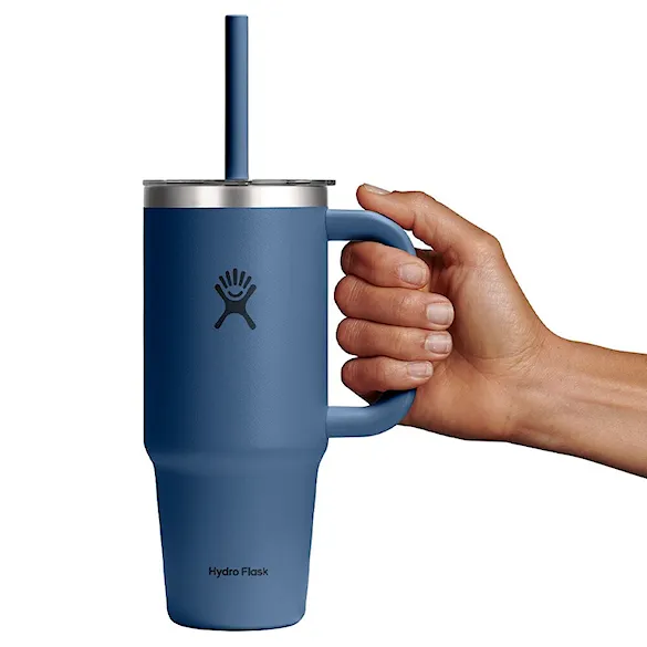 Vacuum Flask Hydro Flask 24 oz Travel Tumbler Clear Lid harbor blue - 4