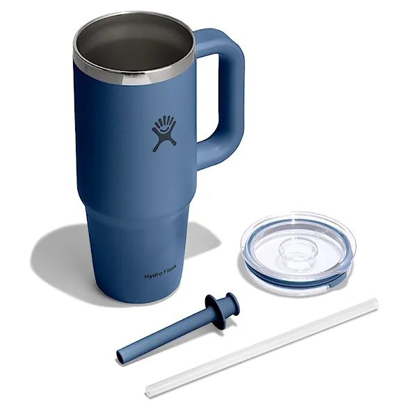Vacuum Flask Hydro Flask 24 oz Travel Tumbler Clear Lid harbor blue - 5