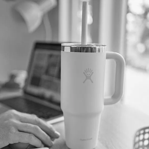 Vacuum Flask Hydro Flask 24 oz Travel Tumbler Clear Lid harbor blue - 9