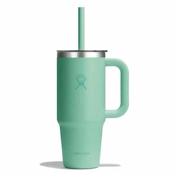Vacuum Flask Hydro Flask 24 oz Travel Tumbler Clear Lid mermaid green - 1