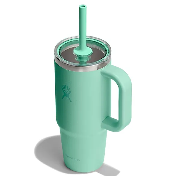 Vacuum Flask Hydro Flask 24 oz Travel Tumbler Clear Lid mermaid green - 2