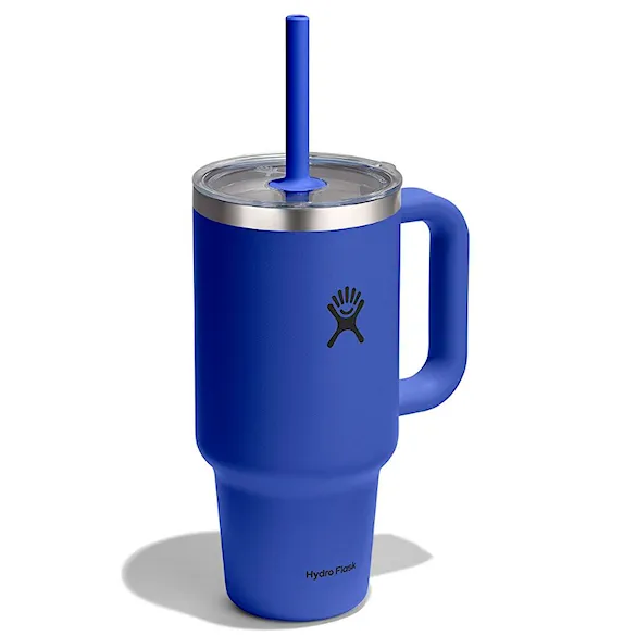 Vacuum Flask Hydro Flask 32 oz Travel Tumbler Clear Lid capri blue - 3