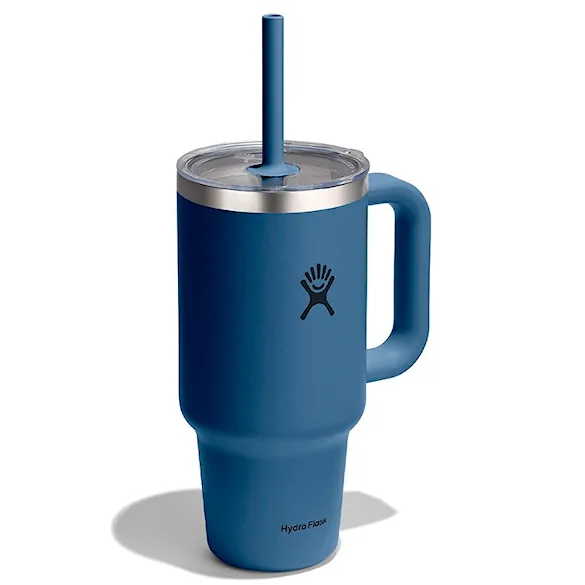 Vacuum Flask Hydro Flask 32 oz Travel Tumbler Clear Lid harbor blue - 3