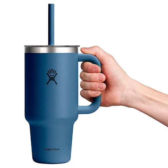 Vacuum Flask Hydro Flask 32 oz Travel Tumbler Clear Lid harbor blue - 4