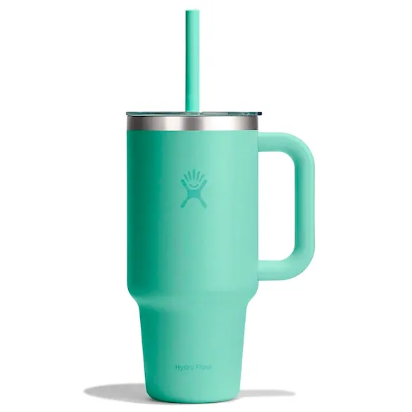Vacuum Flask Hydro Flask 32 oz Travel Tumbler Clear Lid mermaid green - 1