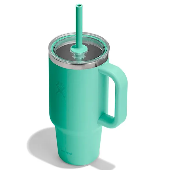Vacuum Flask Hydro Flask 32 oz Travel Tumbler Clear Lid mermaid green - 2