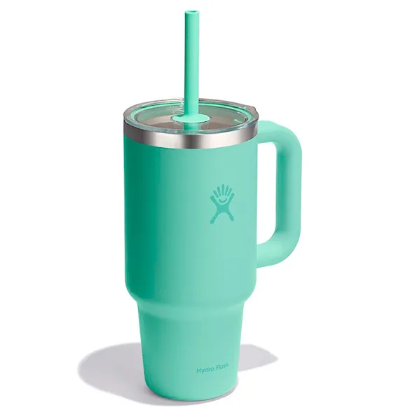 Vacuum Flask Hydro Flask 32 oz Travel Tumbler Clear Lid mermaid green - 3