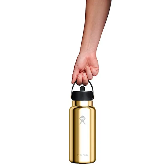 Vacuum Flask Hydro Flask 32 oz Wide Flex Straw Bottle gold - 3