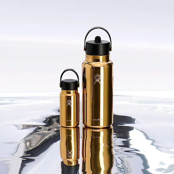 Vacuum Flask Hydro Flask 32 oz Wide Flex Straw Bottle gold - 4