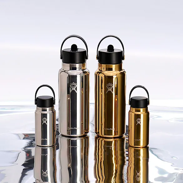 Vacuum Flask Hydro Flask 32 oz Wide Flex Straw Bottle gold - 5