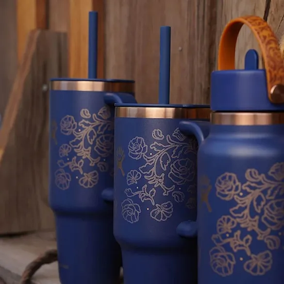Vacuum Flask Hydro Flask 32 oz Wide Flex Straw Cap western dark blue - 5