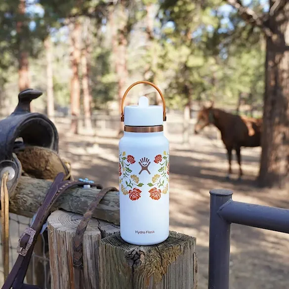 Vacuum Flask Hydro Flask 32 oz Wide Flex Straw Cap western light blue - 5