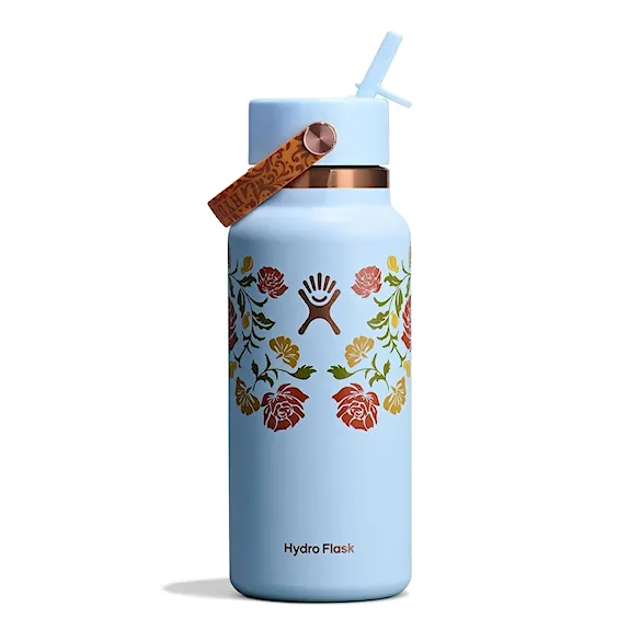 Vacuum Flask Hydro Flask 32 oz Wide Flex Straw Cap western light blue - 1