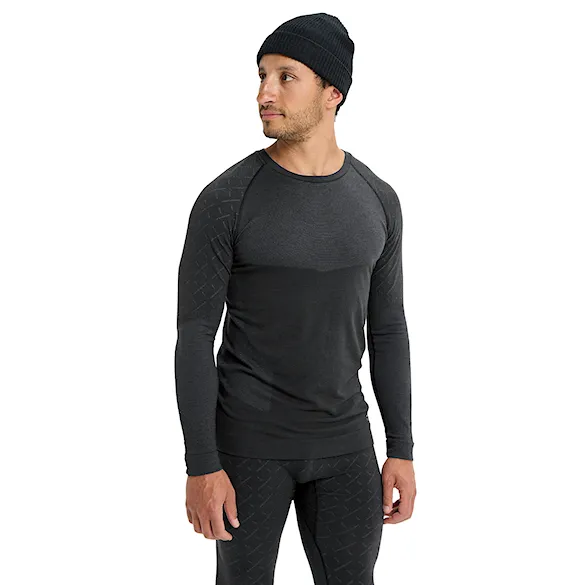 Tričko Burton [ak] Slokar Merino Base Layer Crew true black/grey cloud 2026 - 1