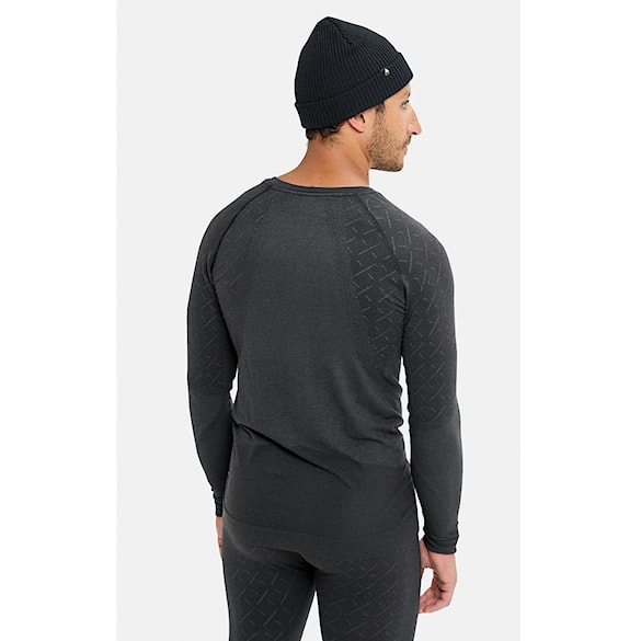 Tričko Burton [ak] Slokar Merino Base Layer Crew true black/grey cloud 2026 - 2