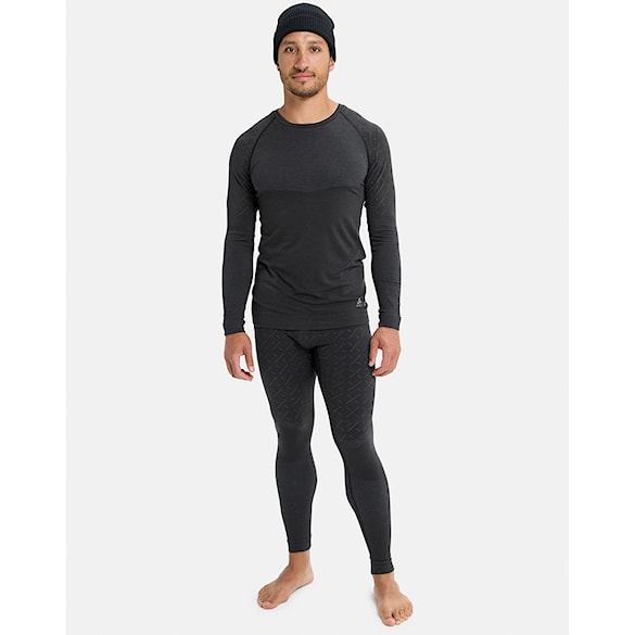 Tričko Burton [ak] Slokar Merino Base Layer Crew true black/grey cloud 2026 - 3