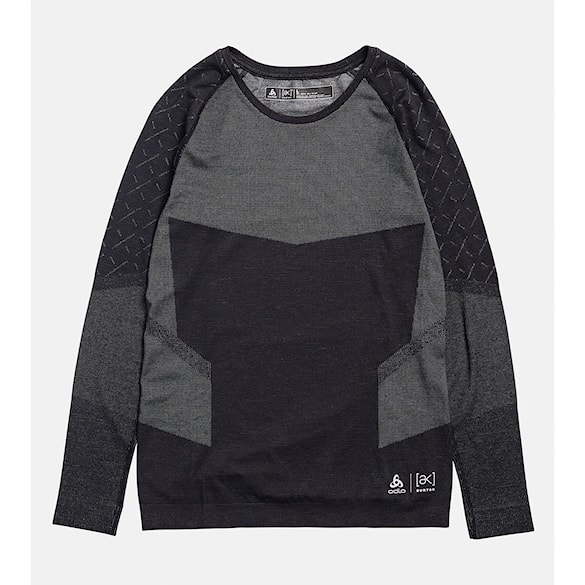 Tričko Burton [ak] Slokar Merino Base Layer Crew true black/grey cloud 2026 - 4