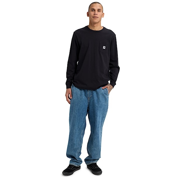 Tričko Burton Colfax LS true black 2025 - 5