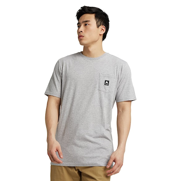Koszulka Burton Colfax SS grey heather 2024 - 2