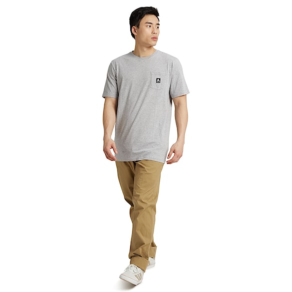 Koszulka Burton Colfax SS grey heather 2024 - 9