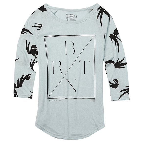 Tričko Burton Morton Raglan silver heather/silver modern flo 2016 - 1