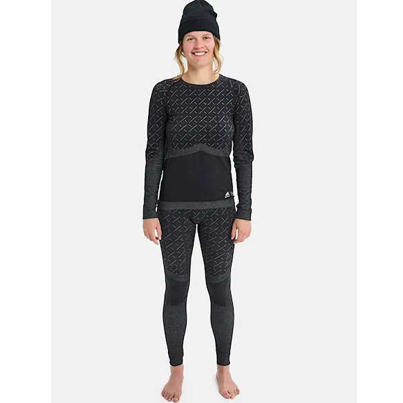 Tričko Burton Wms [ak] Slokar Merino Crew true black/grey cloud 2026 - 3