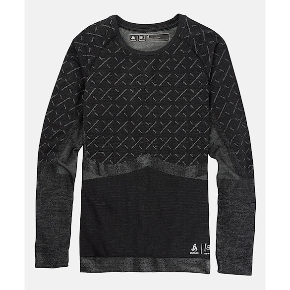Koszulka Burton Wms [ak] Slokar Merino Crew true black/grey cloud 2026 - 4
