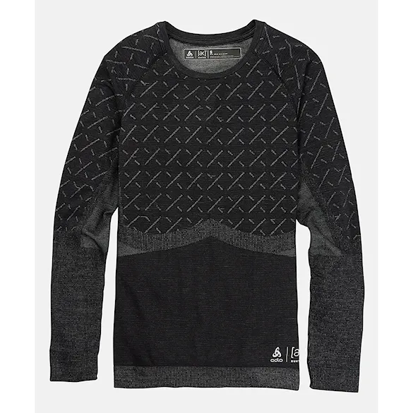 Tričko Burton Wms [ak] Slokar Merino Crew true black/grey cloud 2026 - 4