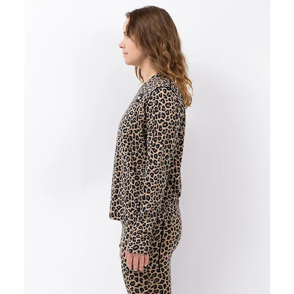 Tričko Eivy Loose Fit Merino Wool Top leopard 2026 - 3