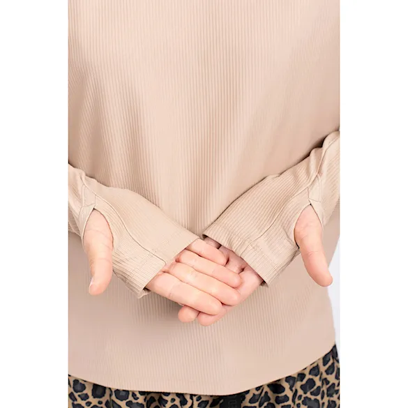 Tričko Eivy Versa Loose Fit Rib Top sand 2026 - 5