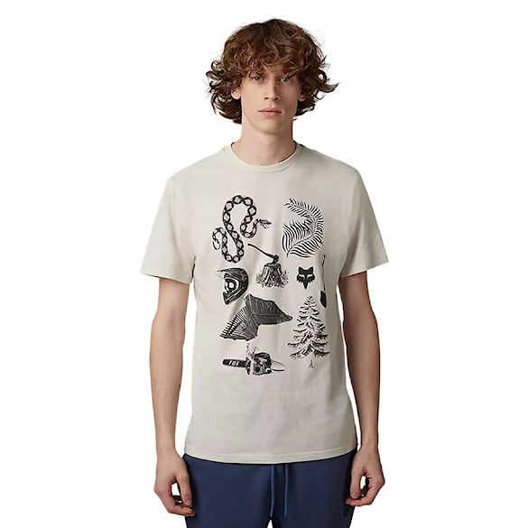 T-shirt Fox Track Beast SS Premium vintage white 2023 - 1