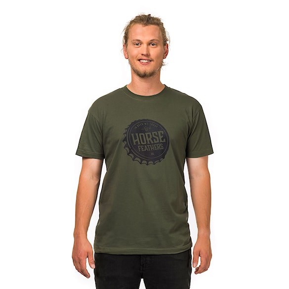 Tričko Horsefeathers Helmet olive 2018 - 1