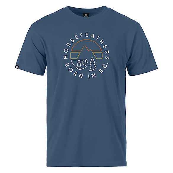 Tričko Horsefeathers Line Circle moonlight blue 2025 - 1