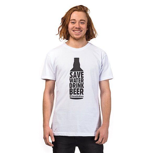 Tričko Horsefeathers Save Water white 2018 - 1