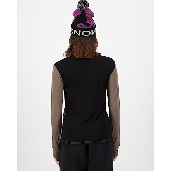 T-shirt Mons Royale Wms Yotei Merino LS purple bolt/walnut/black 2026 - 2