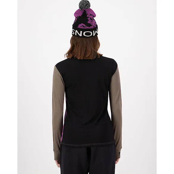 Tričko Mons Royale Wms Yotei Merino LS purple bolt/walnut/black 2026 - 2