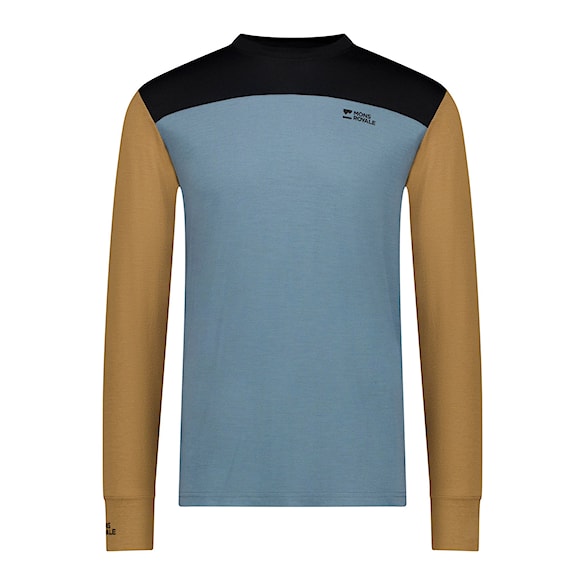 Tričko Mons Royale Yotei Merino LS goblin blue/toffee/black 2026 - 3