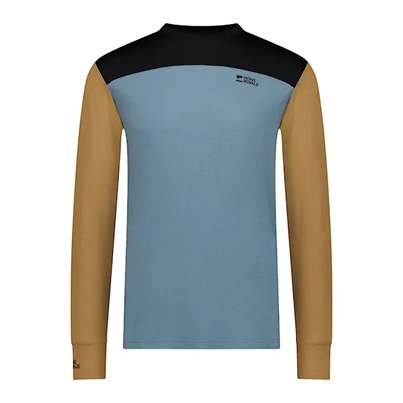 Tričko Mons Royale Yotei Merino LS goblin blue/toffee/black 2026 - 3