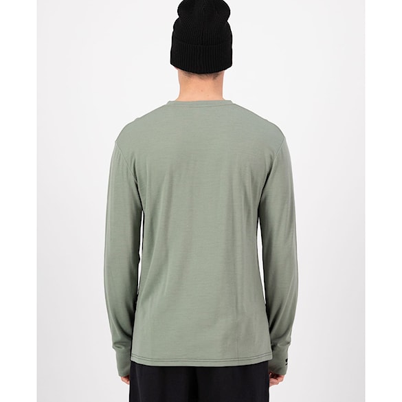 T-shirt Mons Royale Yotei Merino LS willow/black 2026 - 2