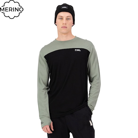T-shirt Mons Royale Yotei Merino LS willow/black 2026 - 1