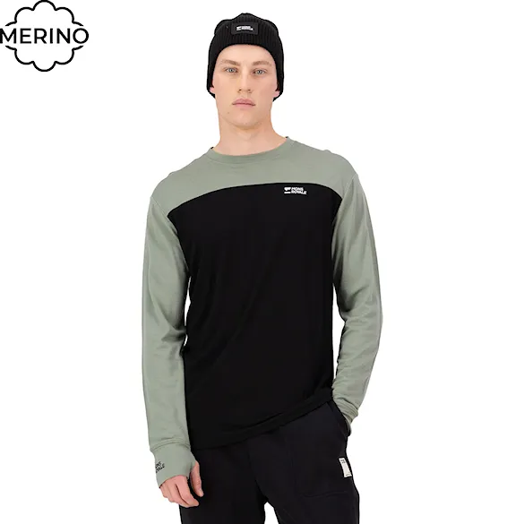 Koszulka Mons Royale Yotei Merino LS willow/black 2026 - 1