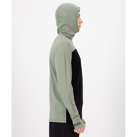 Tričko Mons Royale Yotei Merino Powder Hood LS willow/black 2026 - 3