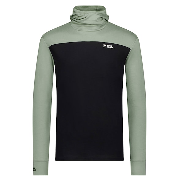 Tričko Mons Royale Yotei Merino Powder Hood LS willow/black 2026 - 5