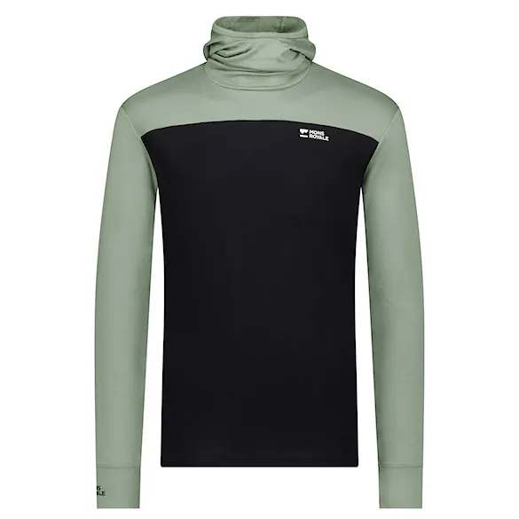 Tričko Mons Royale Yotei Merino Powder Hood LS willow/black 2026 - 5