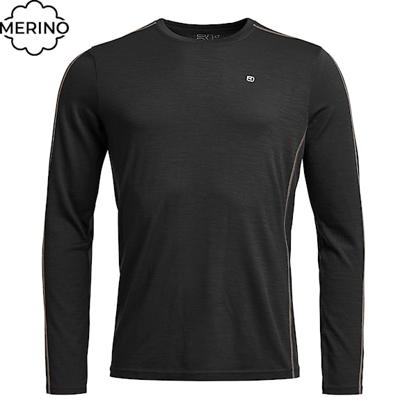 Tričko ORTOVOX 185 Rock'n'wool Long Sleeve black raven 2026 - 1