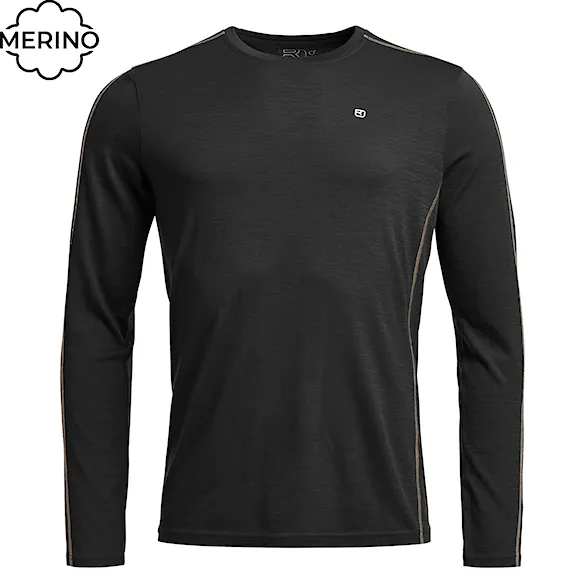 T-shirt ORTOVOX 185 Rock'n'wool Long Sleeve black raven 2026 - 1