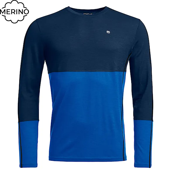 Tričko ORTOVOX 185 Rock'n'wool Long Sleeve deep ocean 2026 - 1