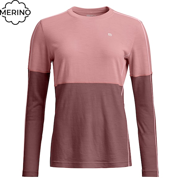 Tričko ORTOVOX Wms 185 Rock'n'wool Long Sleeve dusk rose 2026 - 1